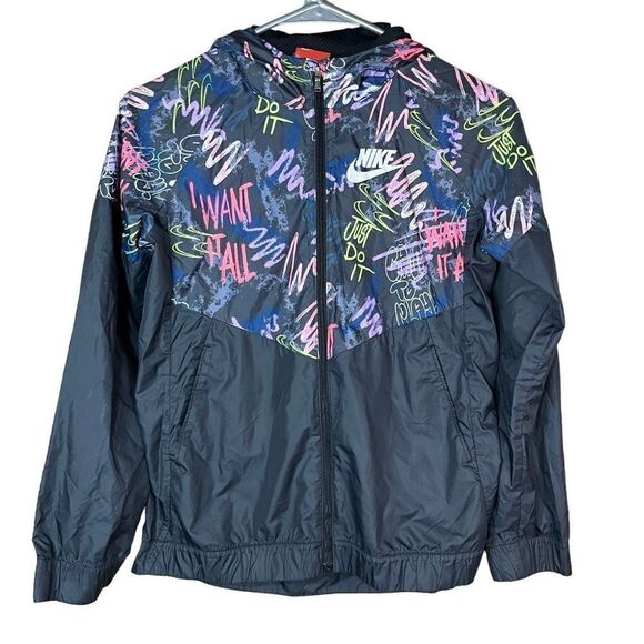 Nike Sportswear Allover Print Windrunner Jacket Girls Size Large‎ - Picture 1 of 11